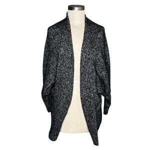 BABATON Aritzia Gray Black Open Cardigan Sweater Women's Size Small Mohair Blend